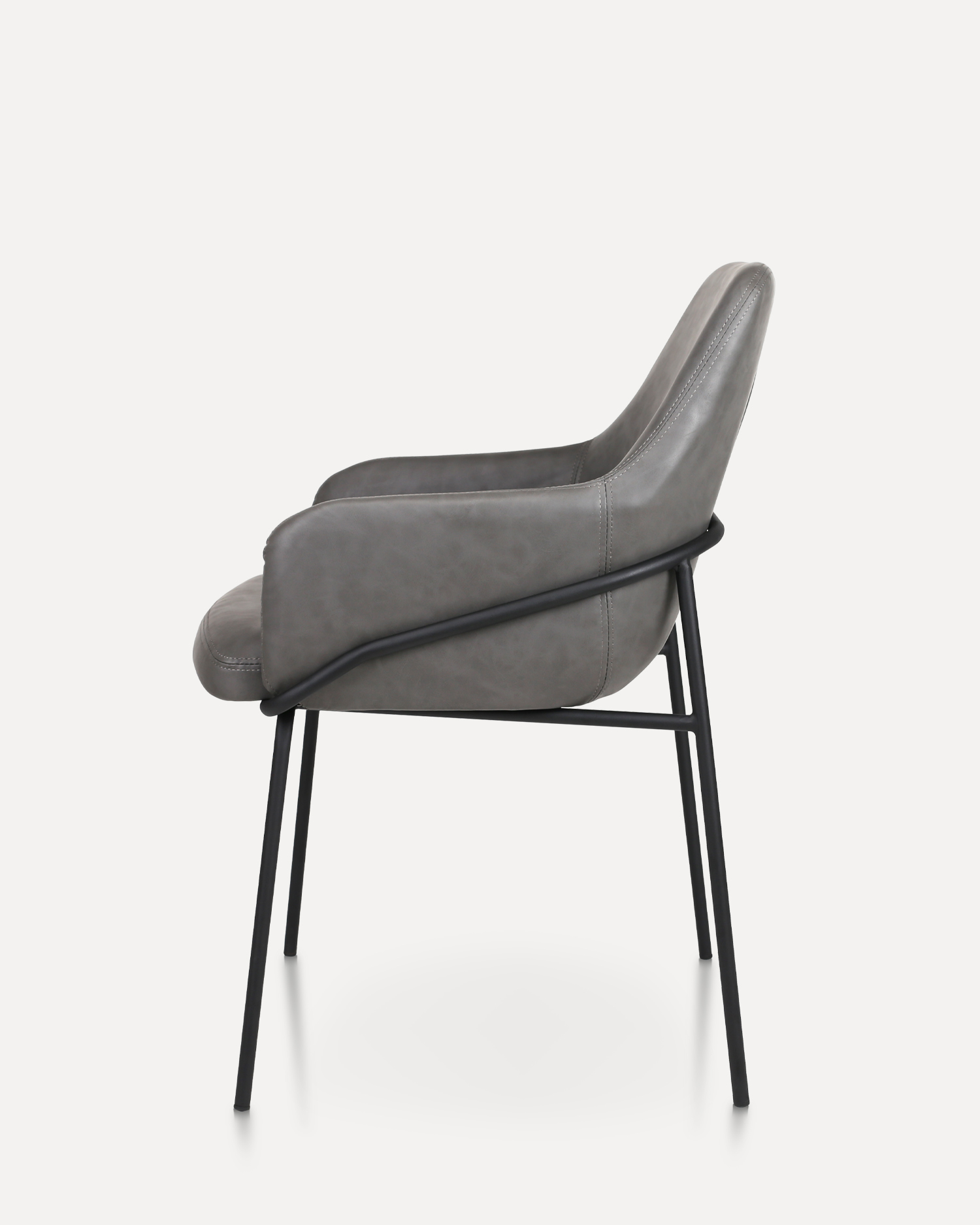 Kursi Makan Kulit Dengan Lengan Kursi Makan Kulit Dengan Lengan