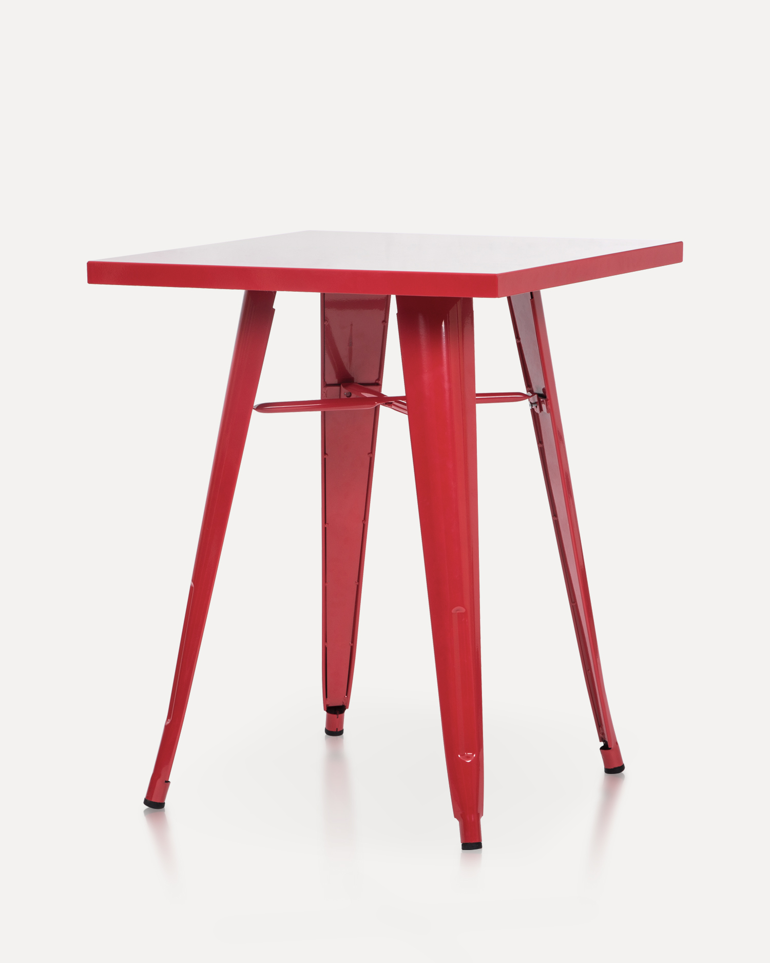 Meja logam merah gaya vintage Meja logam merah gaya vintage