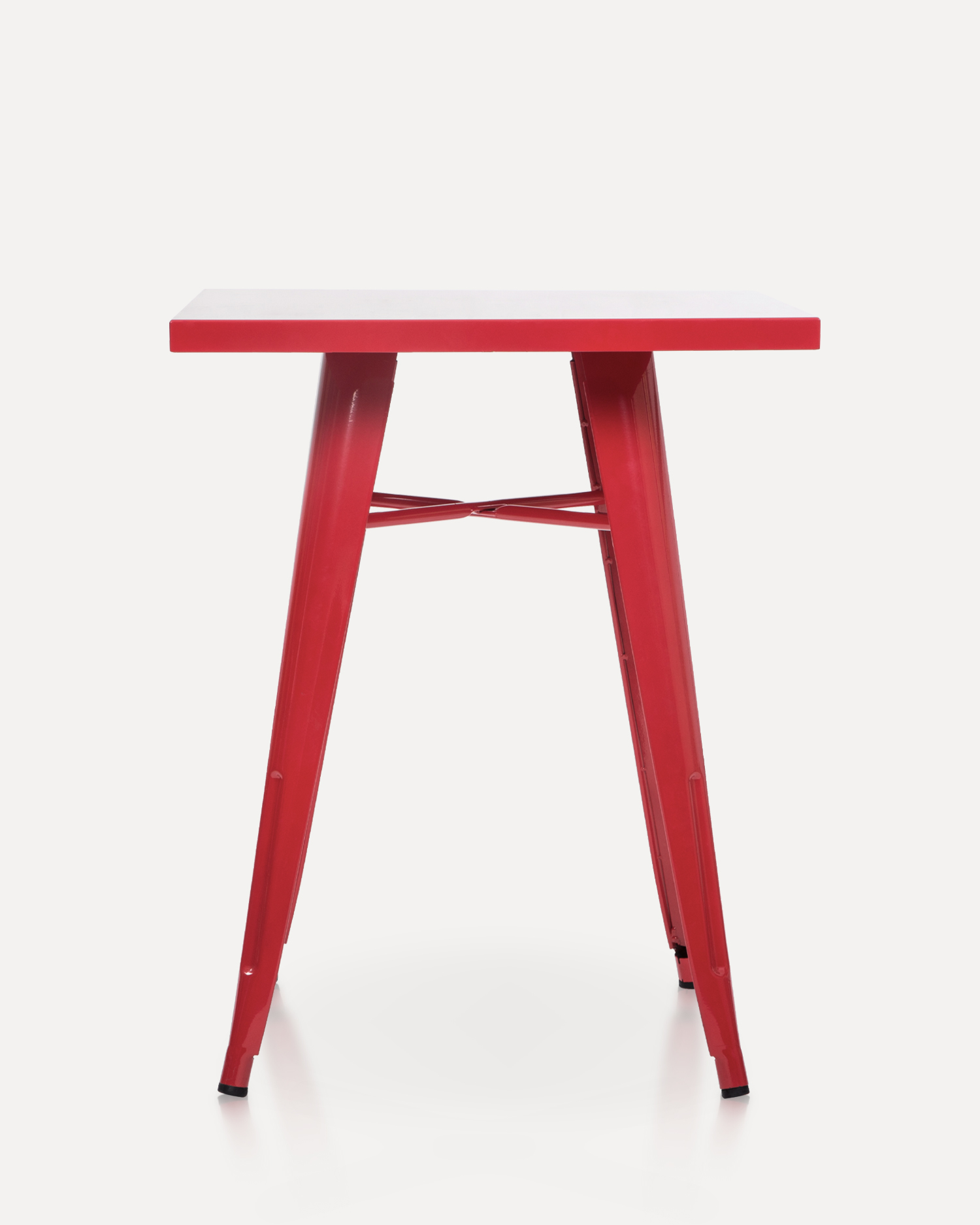 Meja logam merah gaya vintage Meja logam merah gaya vintage