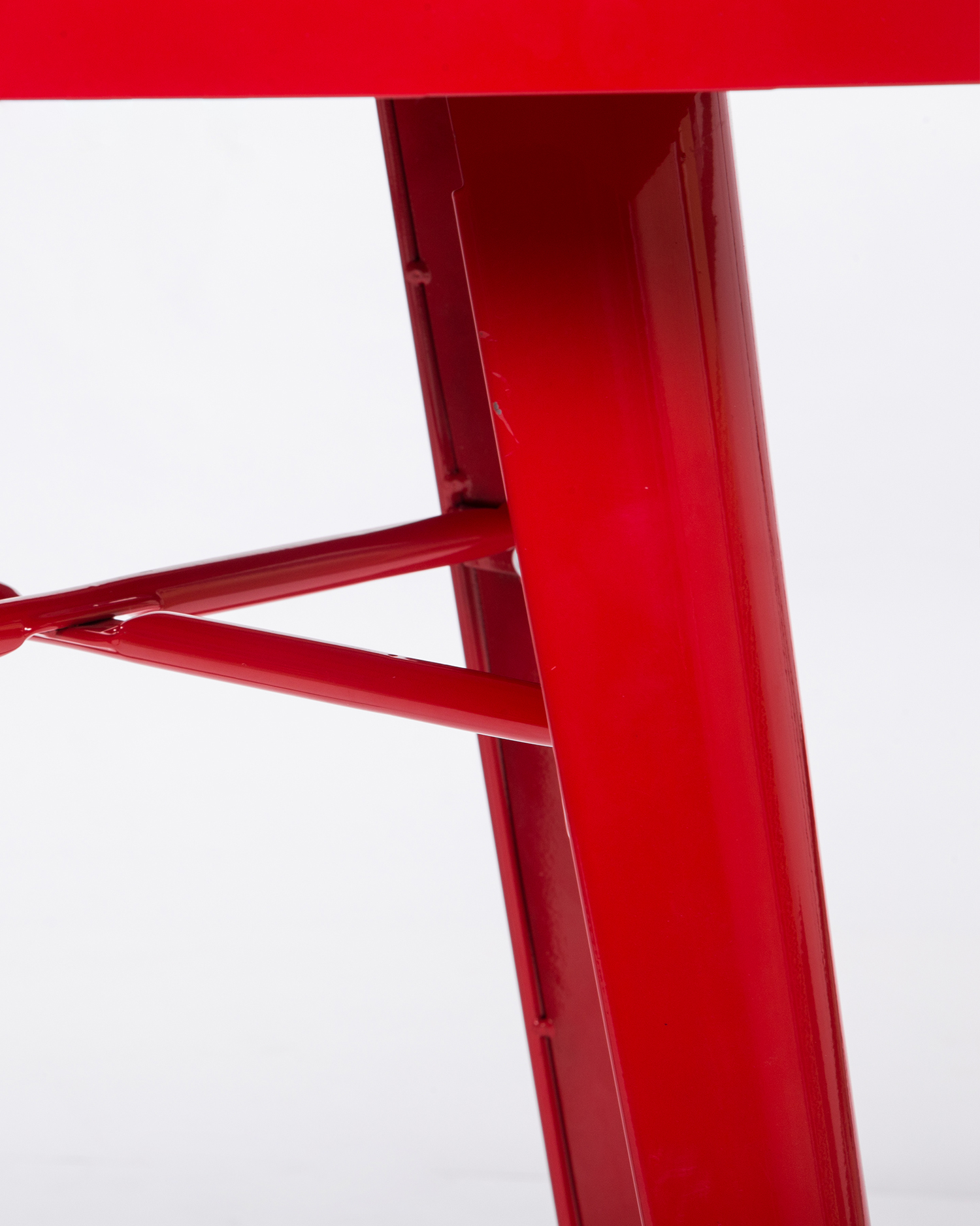 Meja logam merah gaya vintage Meja logam merah gaya vintage