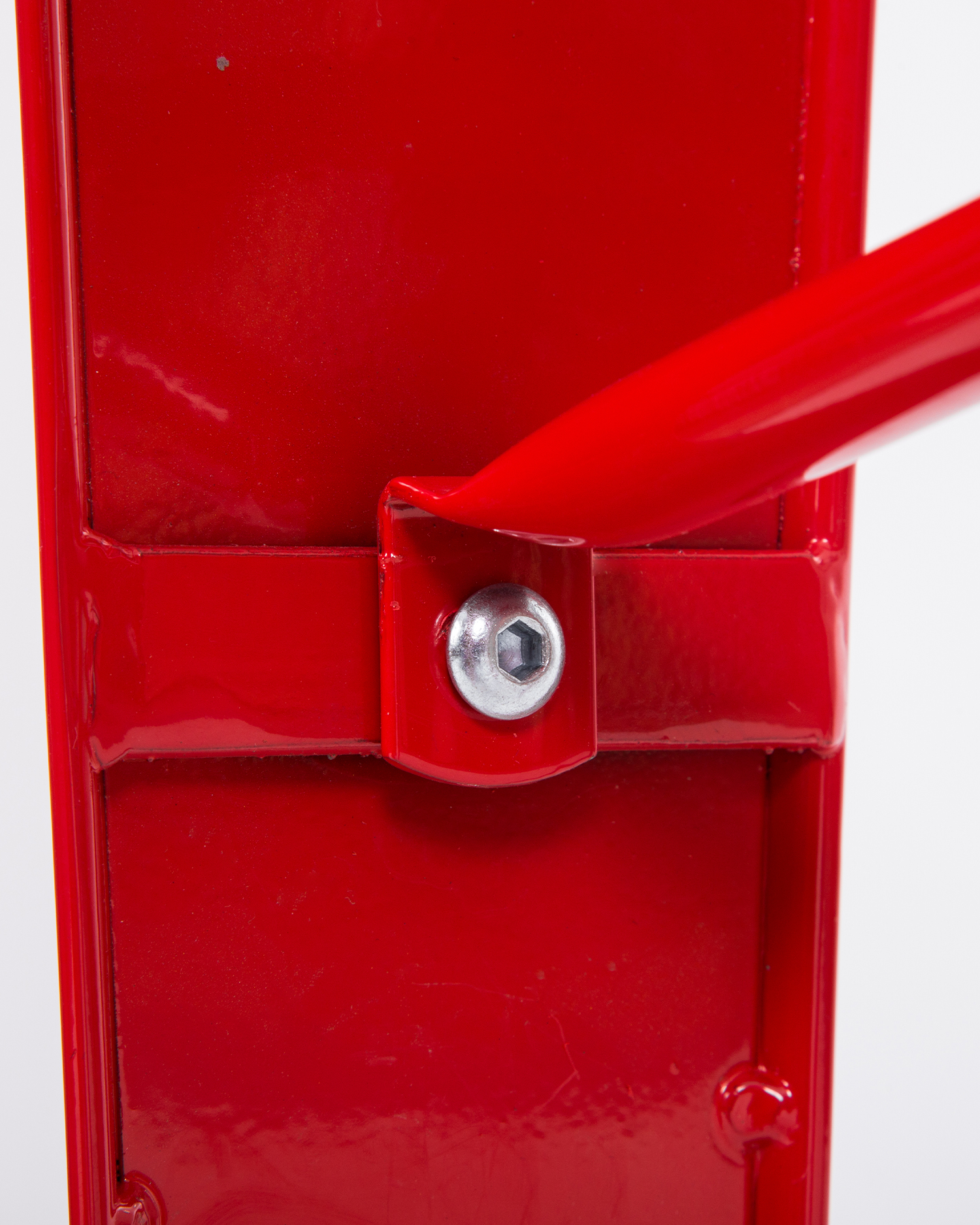 Meja logam merah gaya vintage Meja logam merah gaya vintage