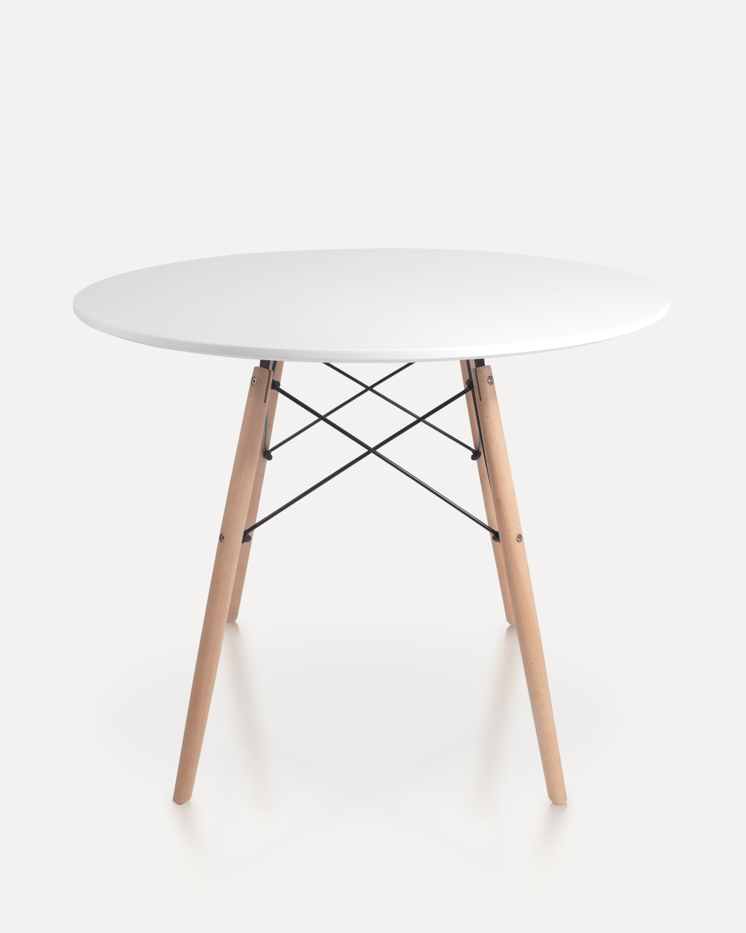 Meja makan kayu bundar nordic Meja makan kayu bundar nordic