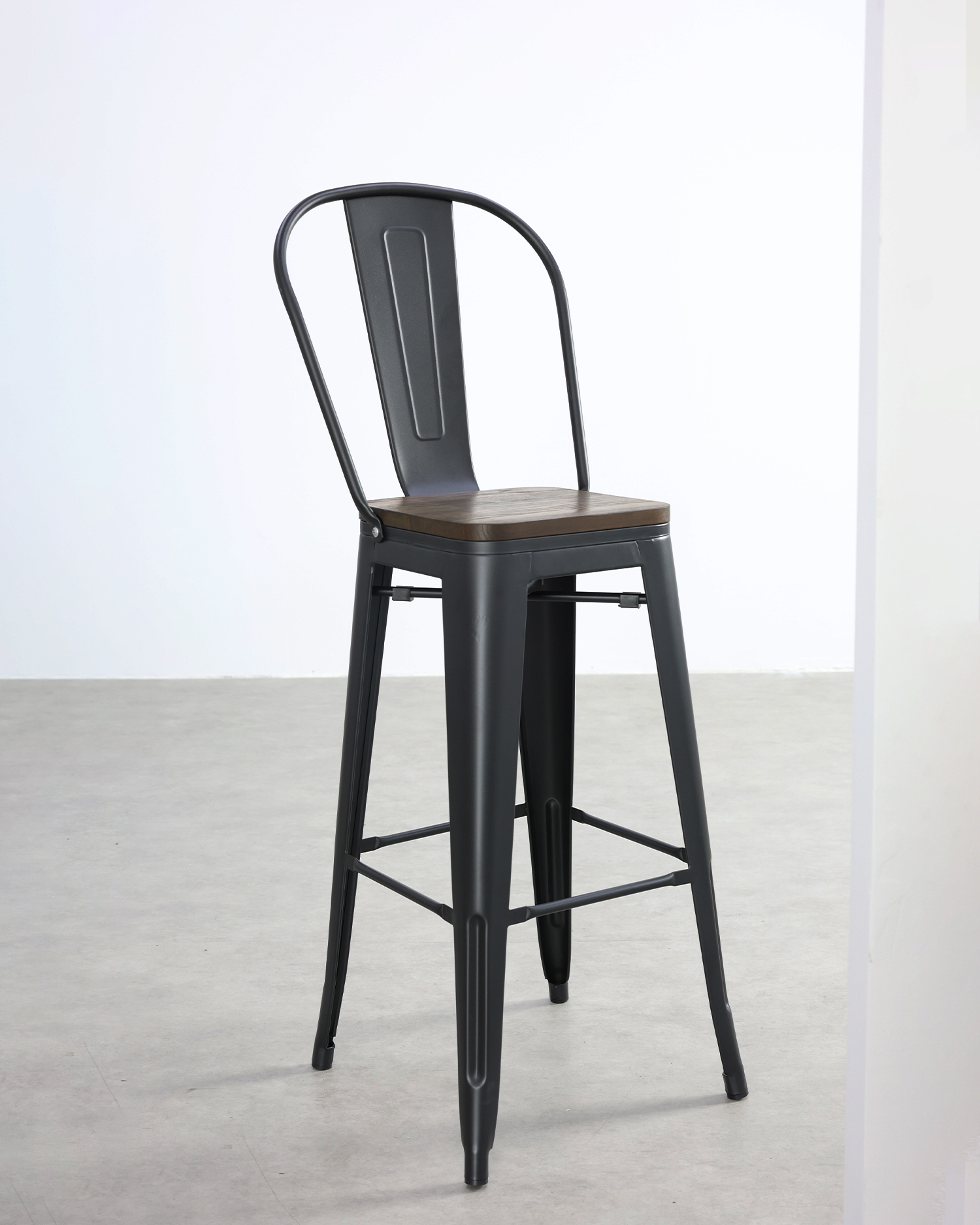 Kursi desain makan hitam retro Kursi desain makan hitam retro