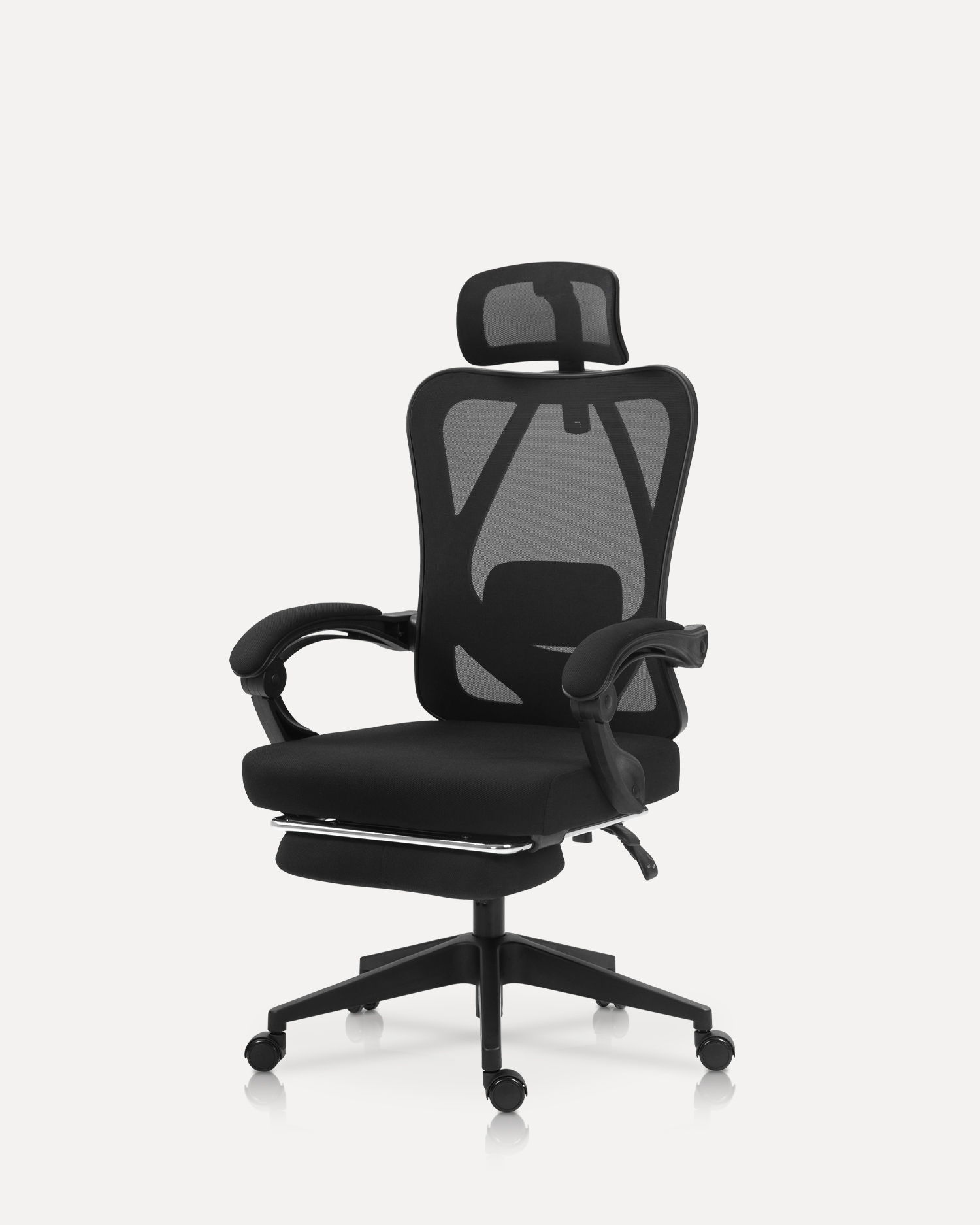 Kursi kantor berbaring dengan pijakan kaki